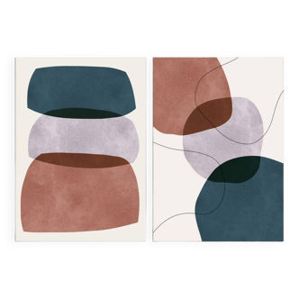 2 abstract art prints. A2 (42x59.4cm).