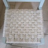 Set of two children's chairs in wood, jute and sisal