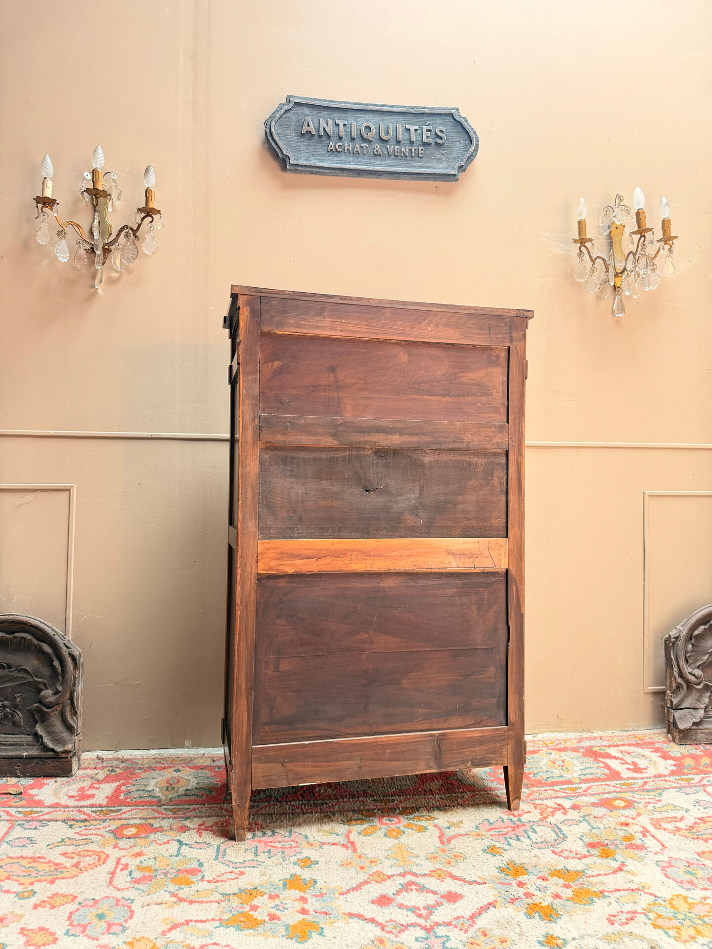 SECRETARY IN WALNUT IN LOUIS XVI STYLE 19TH CENTURY