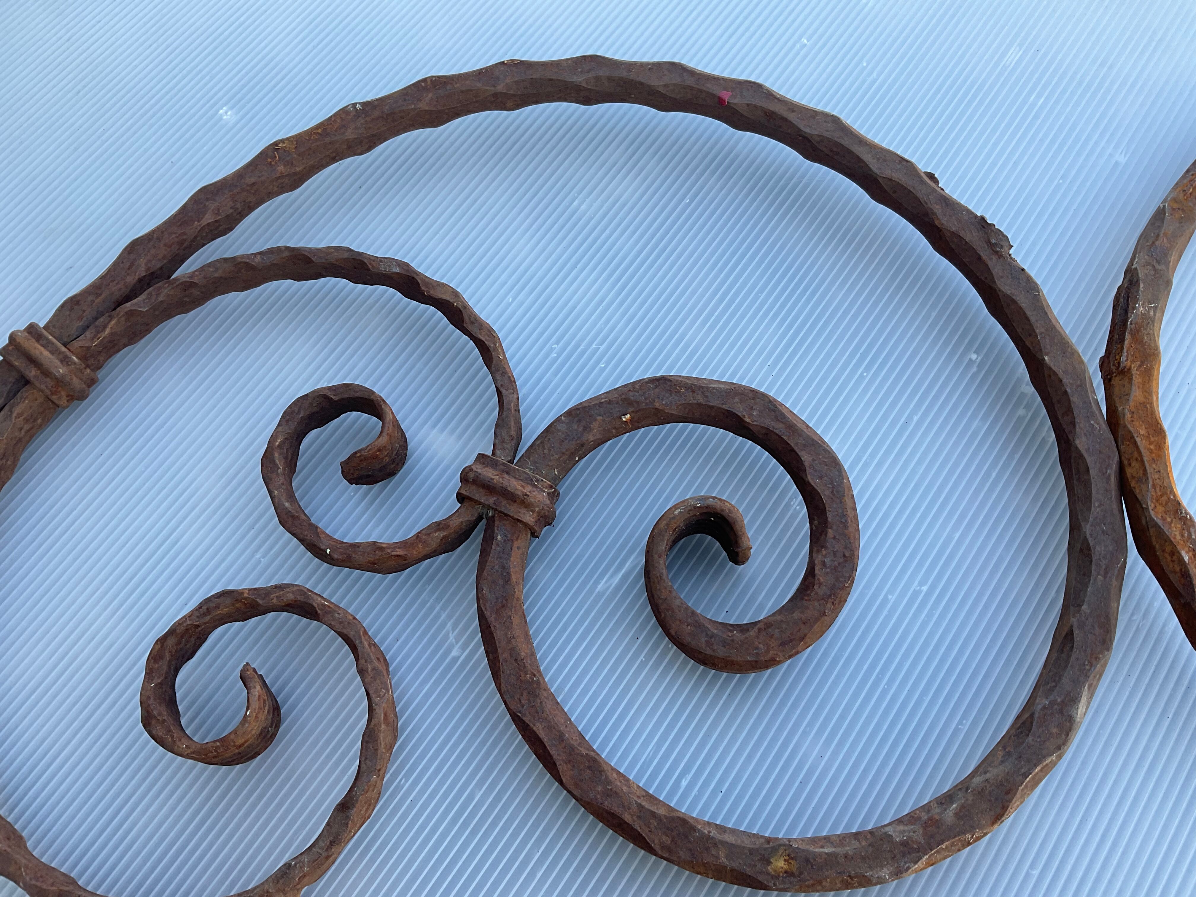 Wrought iron pediment