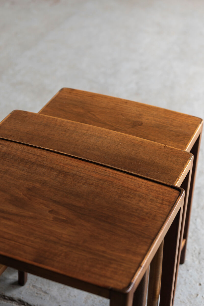Set of 3 nesting tables in teak wood, Denmark, 1960’s