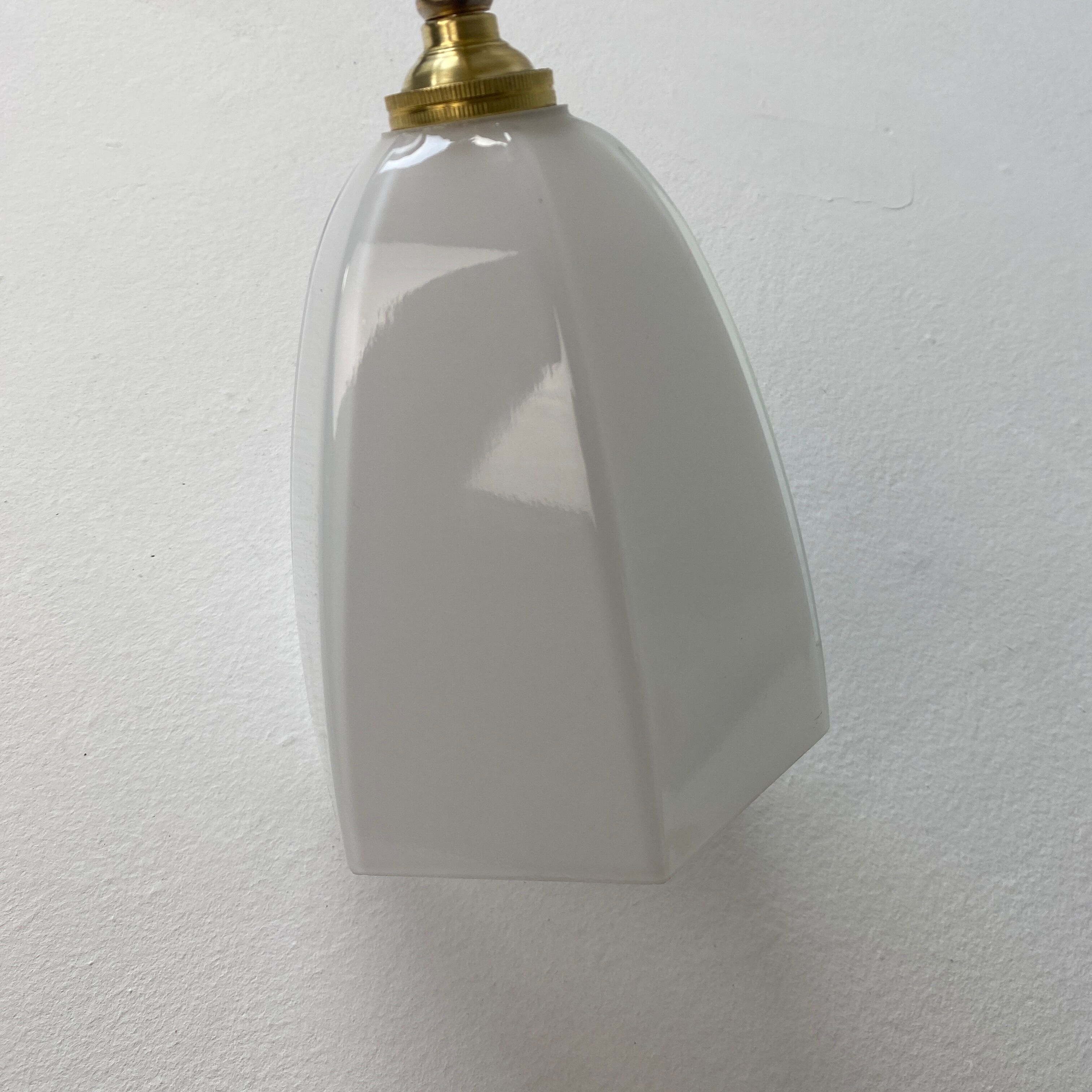Pair of vintage opaline antique wall lamps