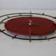 Wall clock vedette steel brass red