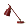 Stilux Milano Table Lamp 1950s Red Double Jointed Conical Shade