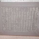 Wooden and wicker storage unit France 1980 / in dark brown repainted wood and 3 wicker drawers