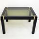 Black wood & smoked glass coffee table