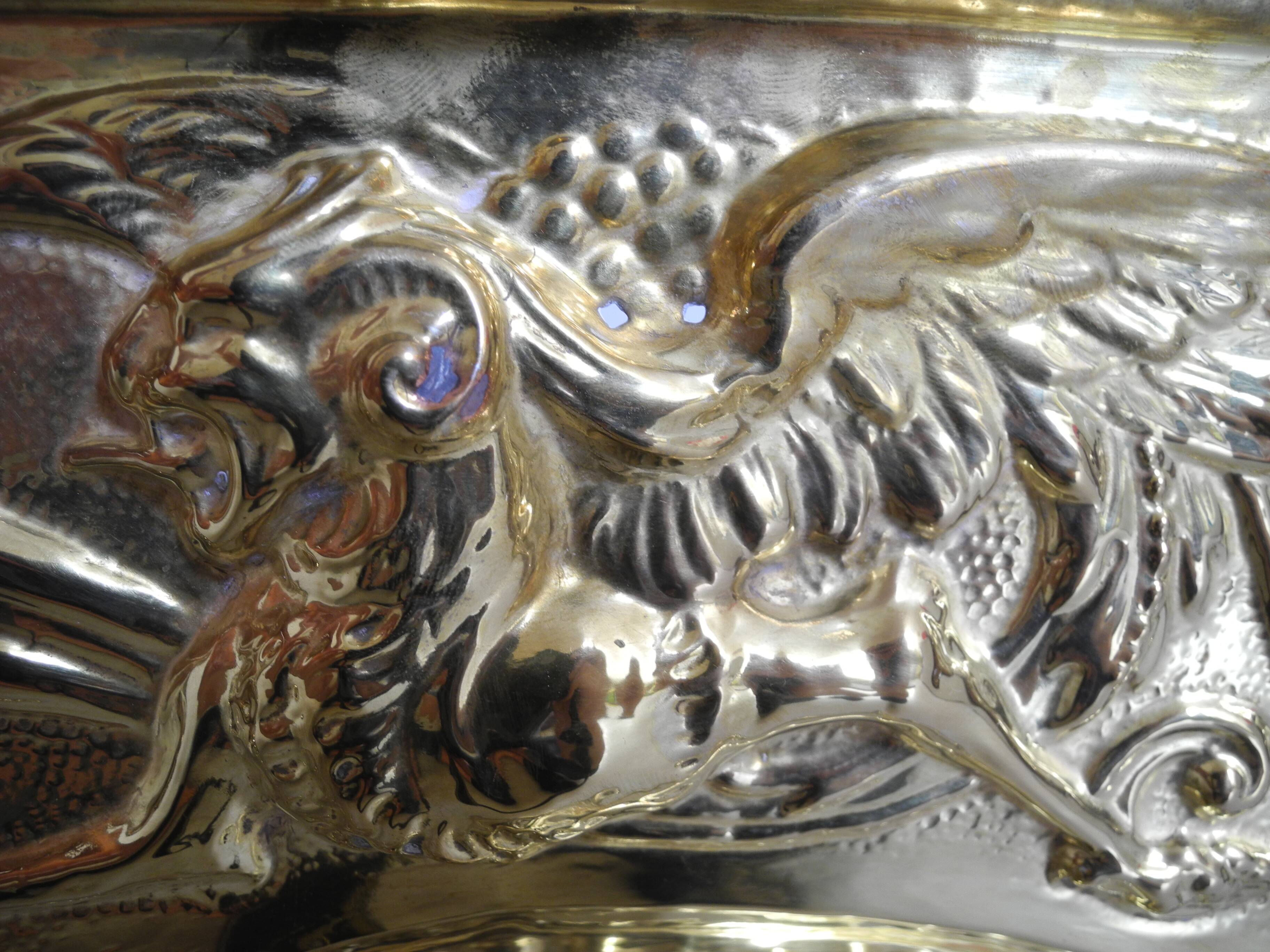 Offering dish in embossed brass by François I