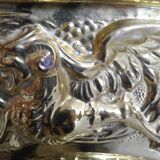 Plat offrandes laiton repoussé françois ier