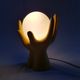 Lamp 2 hands holding a globe ceramic 70