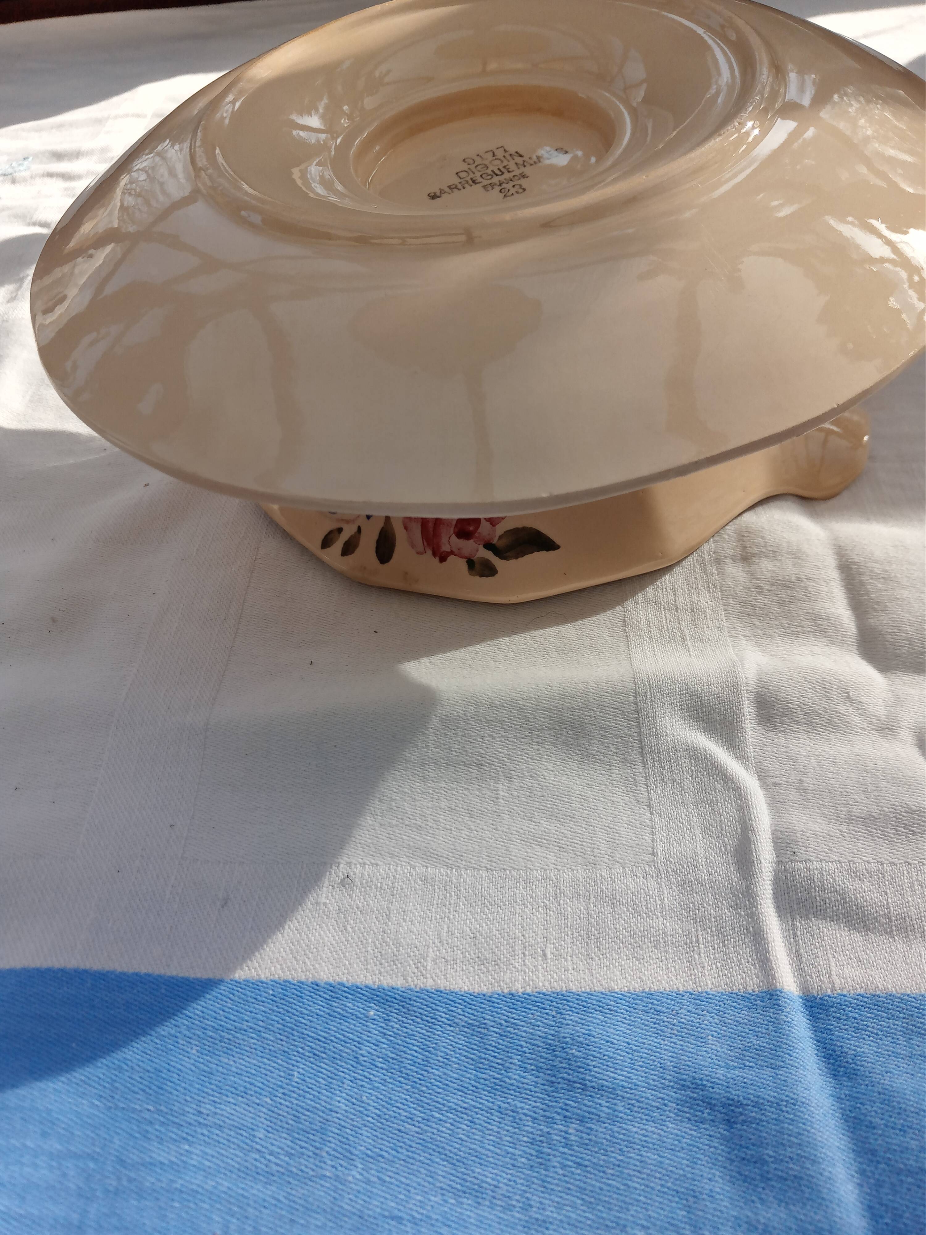 Ensemble de 3 plats et saucière Digoin