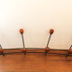 Wall coat rack iron and vintage wood