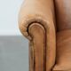 2 fauteuils vintage en cuir de mouton