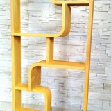 Bent plywood wall, bookcase, flowerbed, Volak by Holesov, 1960s Czechoslovakia