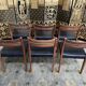 6 Scandinavian chairs in black Skaï