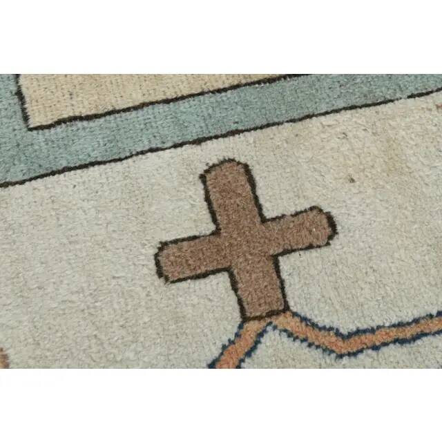 1970s Vintage Turkish Handmade Wool & Cotton Orange Area Rug 180x260
