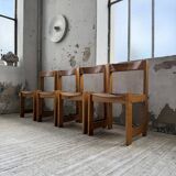 Set of 4 70s elm chairs, Regain