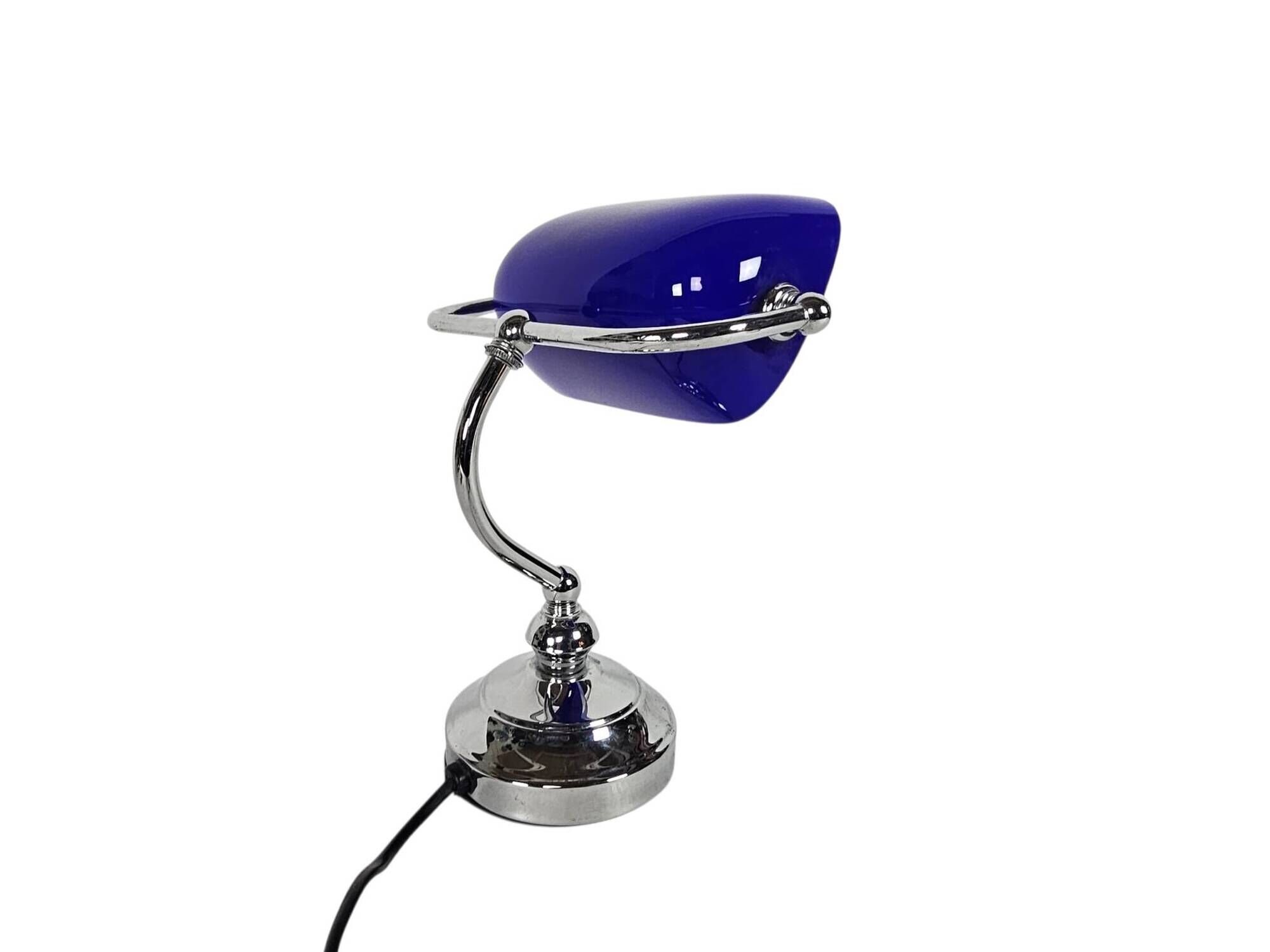 Banker's lamp - Tiffany style - metal - opaline - 1990s