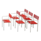 Set of 6 chairs mod. spaghetti giandomenico belotti for alias ​​80s vintage