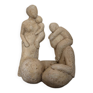 Wabi-sabi terracotta sculpture