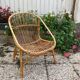 Fauteuil en rotin vintage