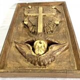 19th century carved gilded wood church panel