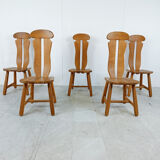Vintage dining chairs by Depuydt, Belgium, set of 5 - 1960s