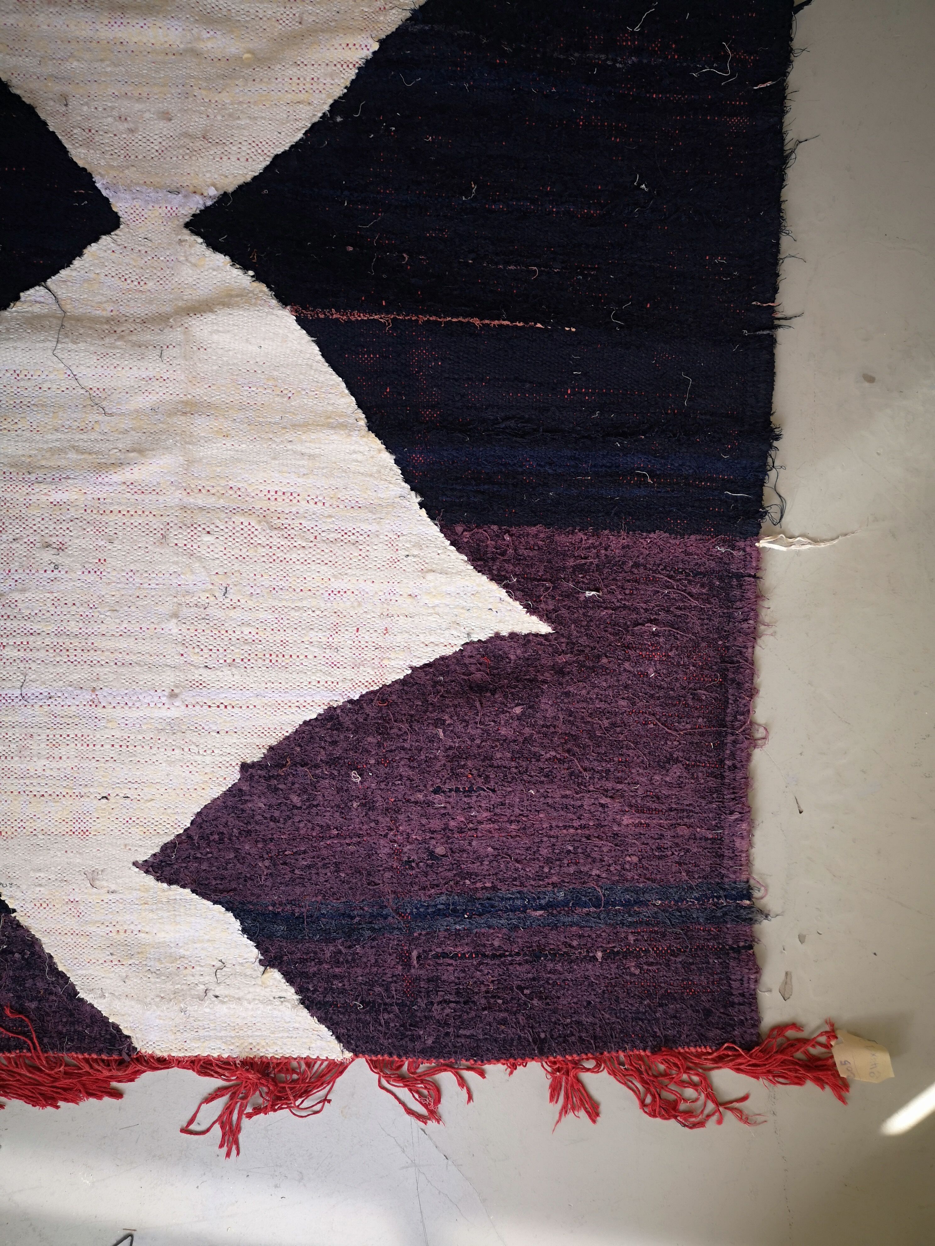 Tapis boucherouite berbère tissé main
