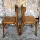 Pair of chair bistrot baumann wood 70s vintage
