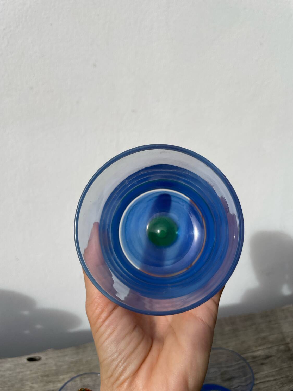 4 Verres à eau ou whisky Luminarc vert et bleu