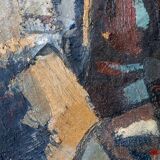 Large oil on canvas Ferruccio Ferri - 1955 - "The Fisherman" canvas 105x75 cm