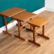 Retro Teak 1960s G Plan Mid Century Nest Of 3 Coffee Tables