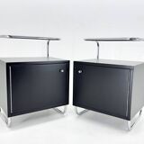 Pair of Art Deco Tubular Bedside Tables, Czechoslovakia