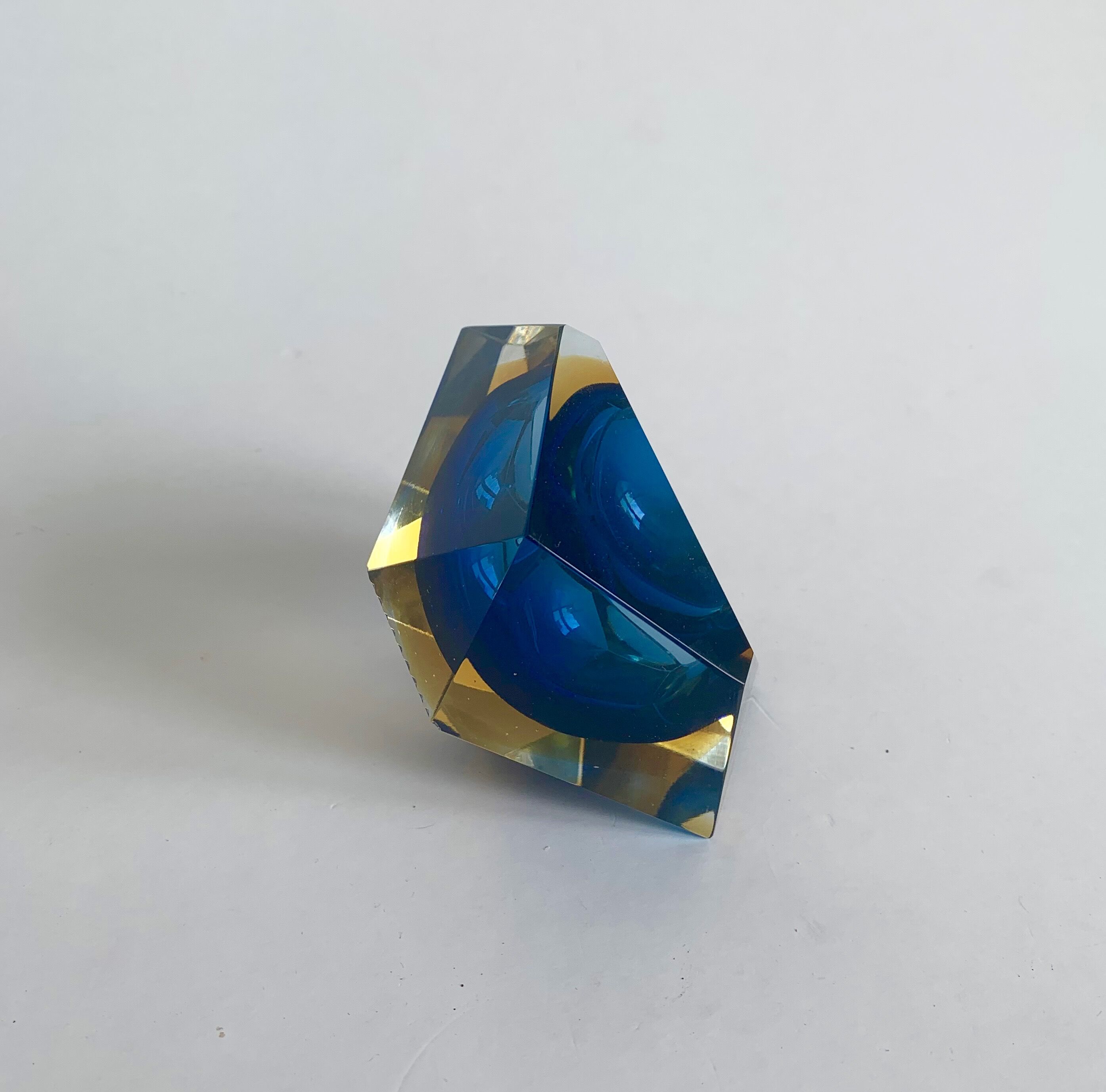 Murano Sommerso Glass Ashtray, 1960s