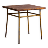 Ancienne table d’extérieur de couleur ocre (c.1920)
