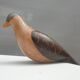 Carved painted wood dove