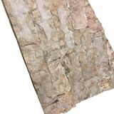 vintage stone dining table with glass top