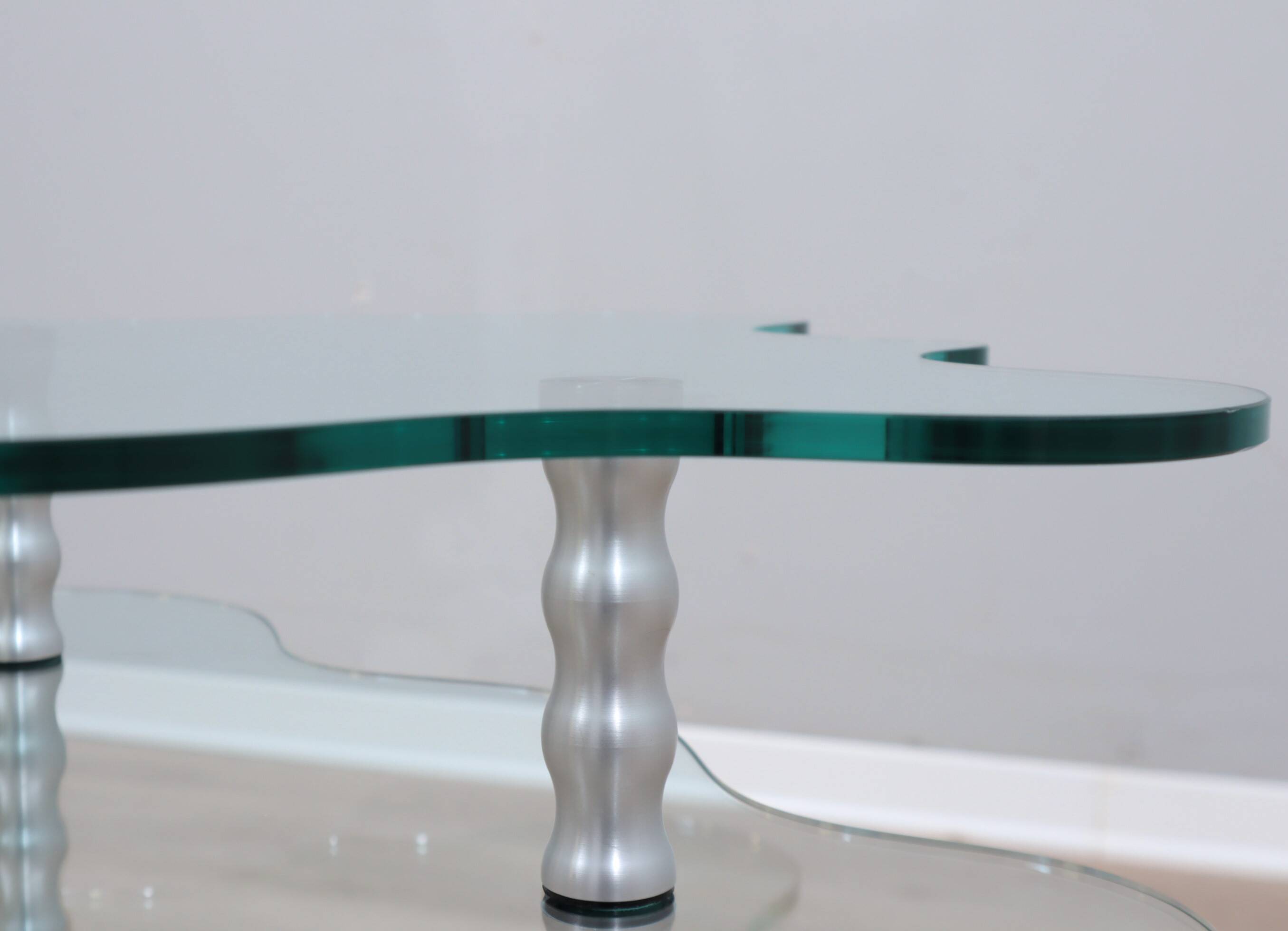 Alessandro Mendini post-modern glass coffee table 1980s
