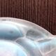 Suspension in blue glass paste signed Degué / art deco style