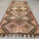 Vintage Turkish kilim 377x152 cm wool kelim rug large 2496