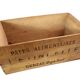 Old advertising wooden case
