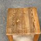 Vintage solid wood square farmhouse stool