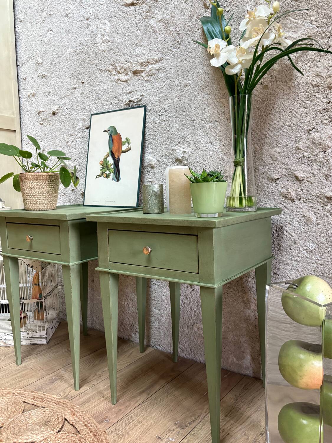 Pair of vintage bedside tables