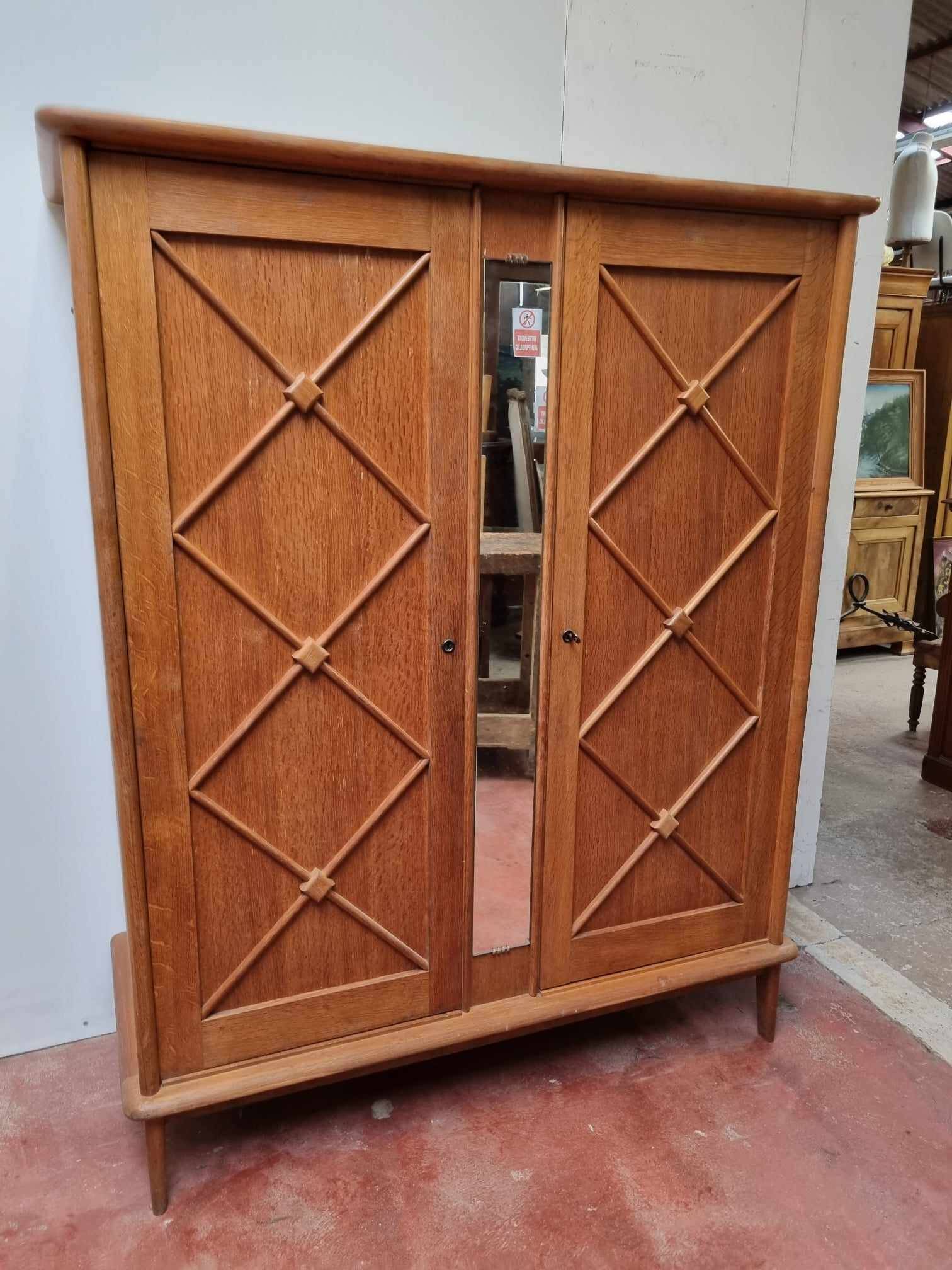 Cross-braced wardrobe