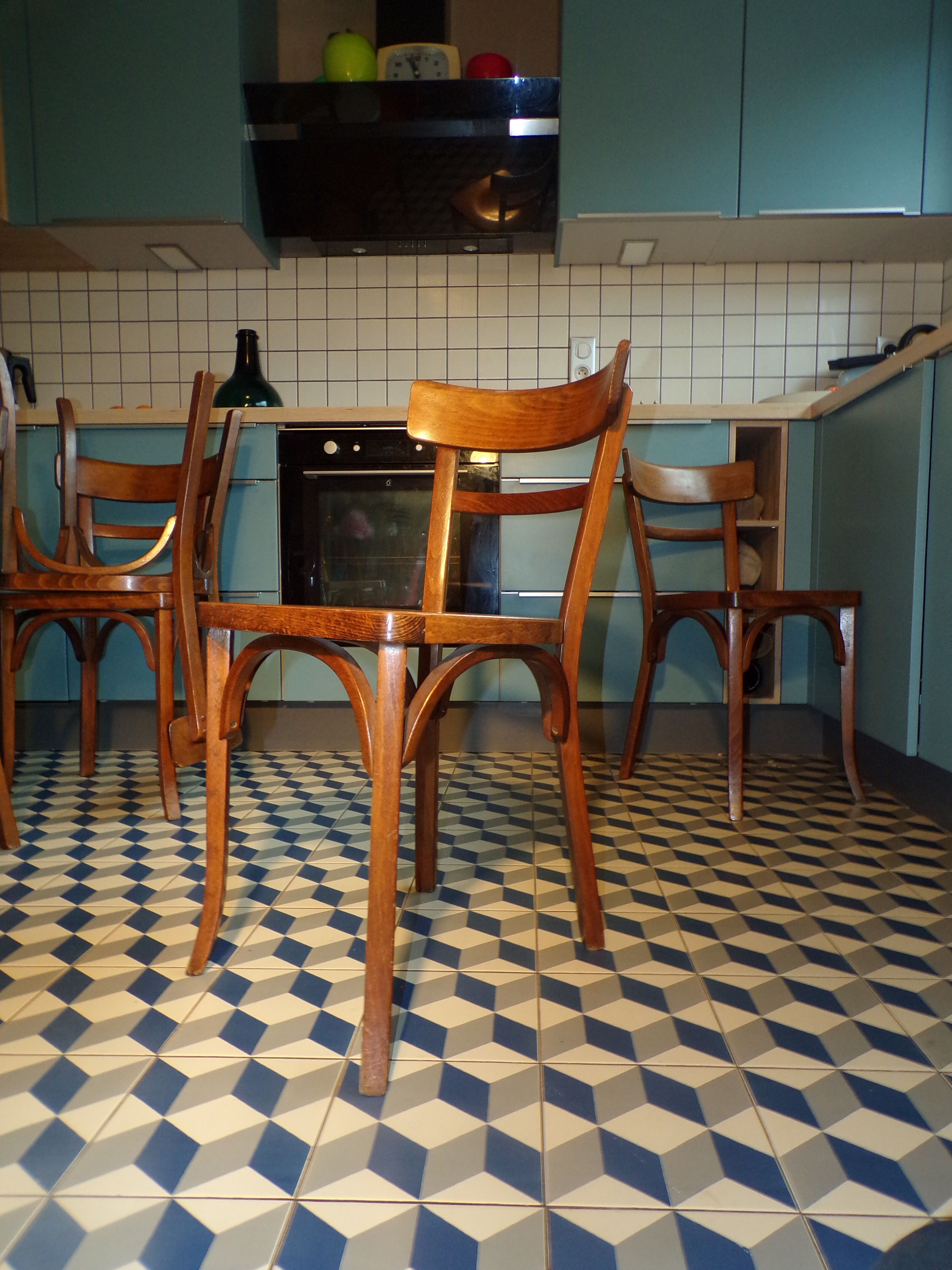 Set of 6 chairs bistro Baumann 1950