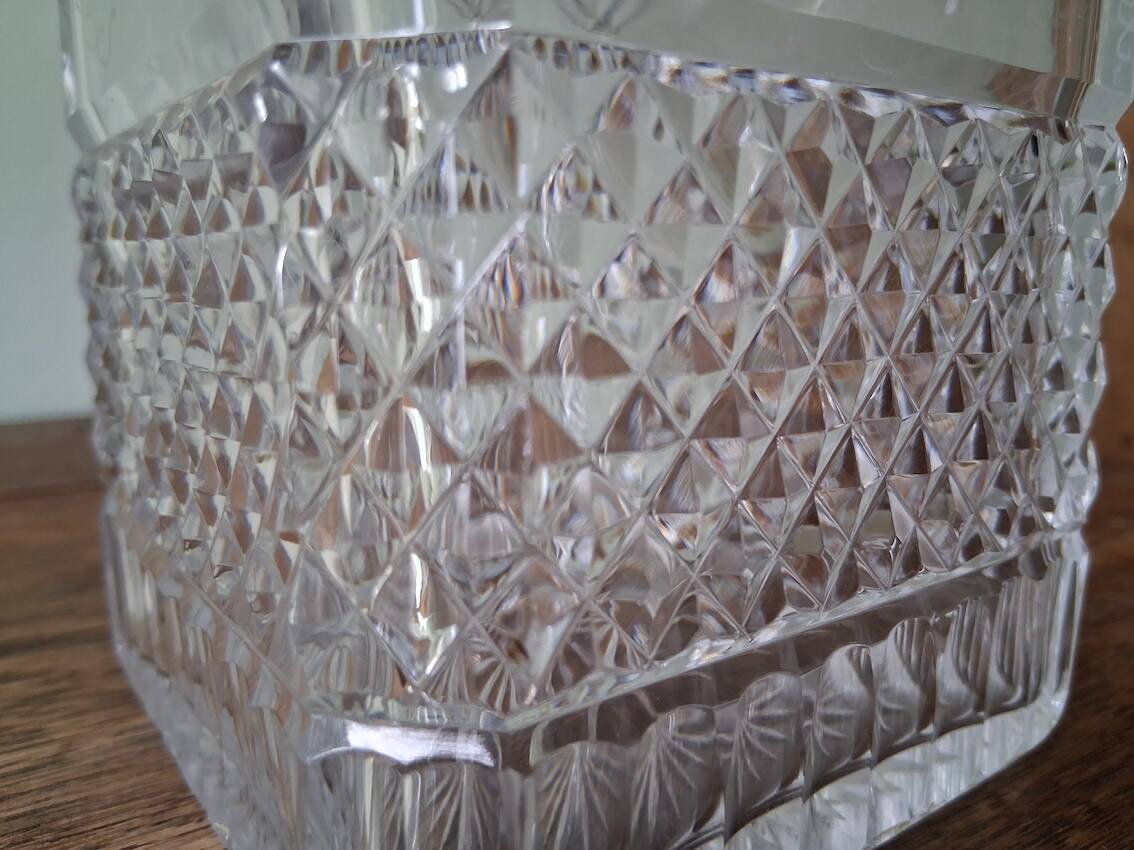 Crystal and gilded brass carafe