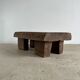 Asian solid wood quadripod brutalist coffee table H30 L81 l42