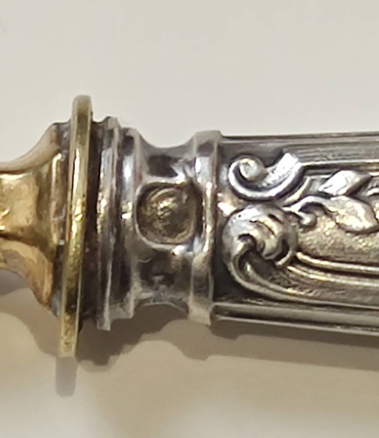 Old sweet dessert service 4 pieces silver embossed minerva hallmark