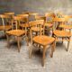 13 chaises bistrot vintage en bois 1950 1960