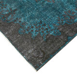 Handmade Hi-Low Pile Oriental 1970s 156 cm x 265 cm Grey Rug