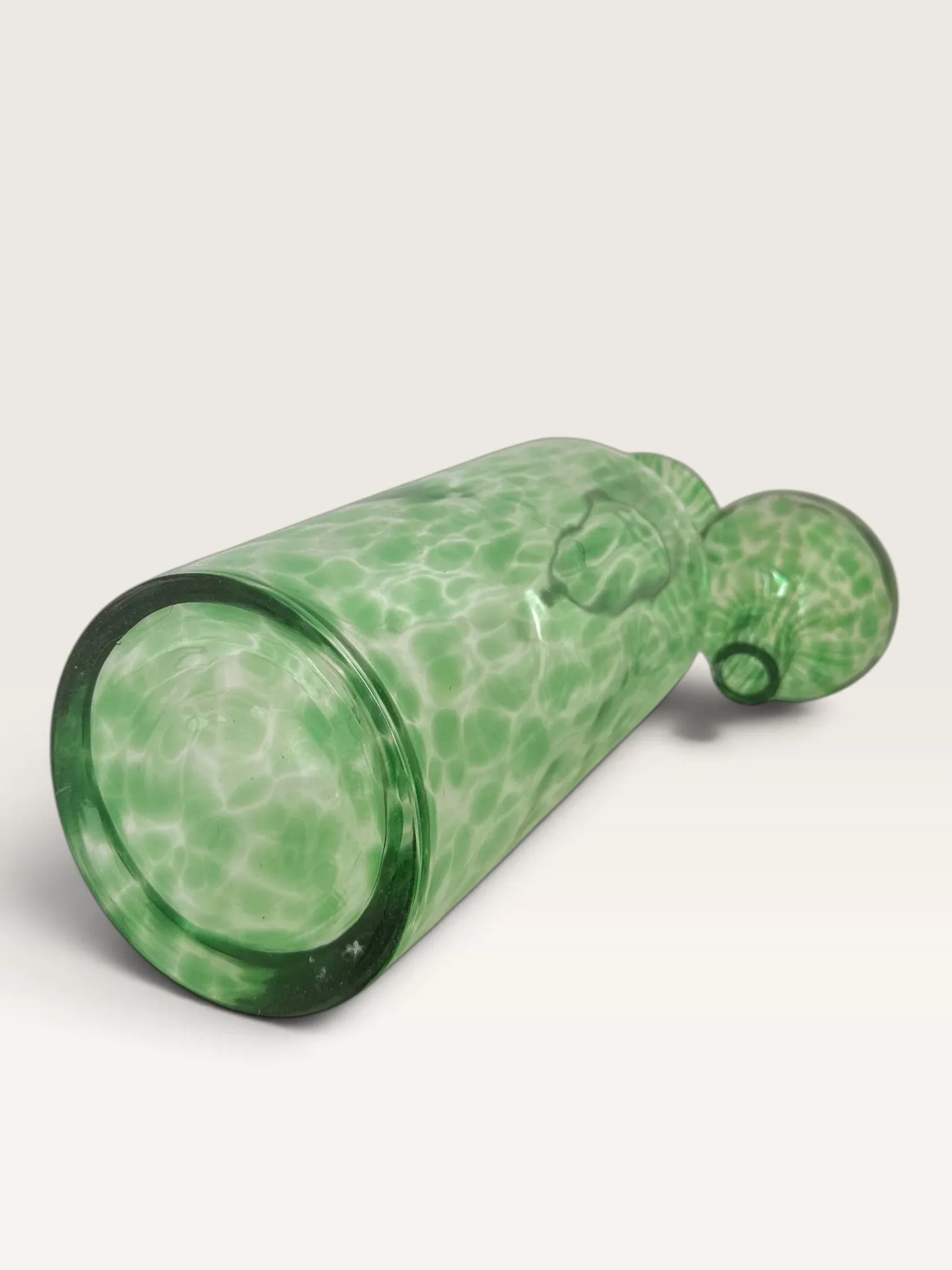 Large contemporary cylindrical carafe in blown glass